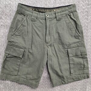 Boy Scouts of America Men's Cargo‎ Shorts Size 30 Green Cotton Uniform Canvas